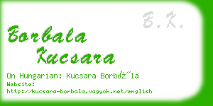 borbala kucsara business card